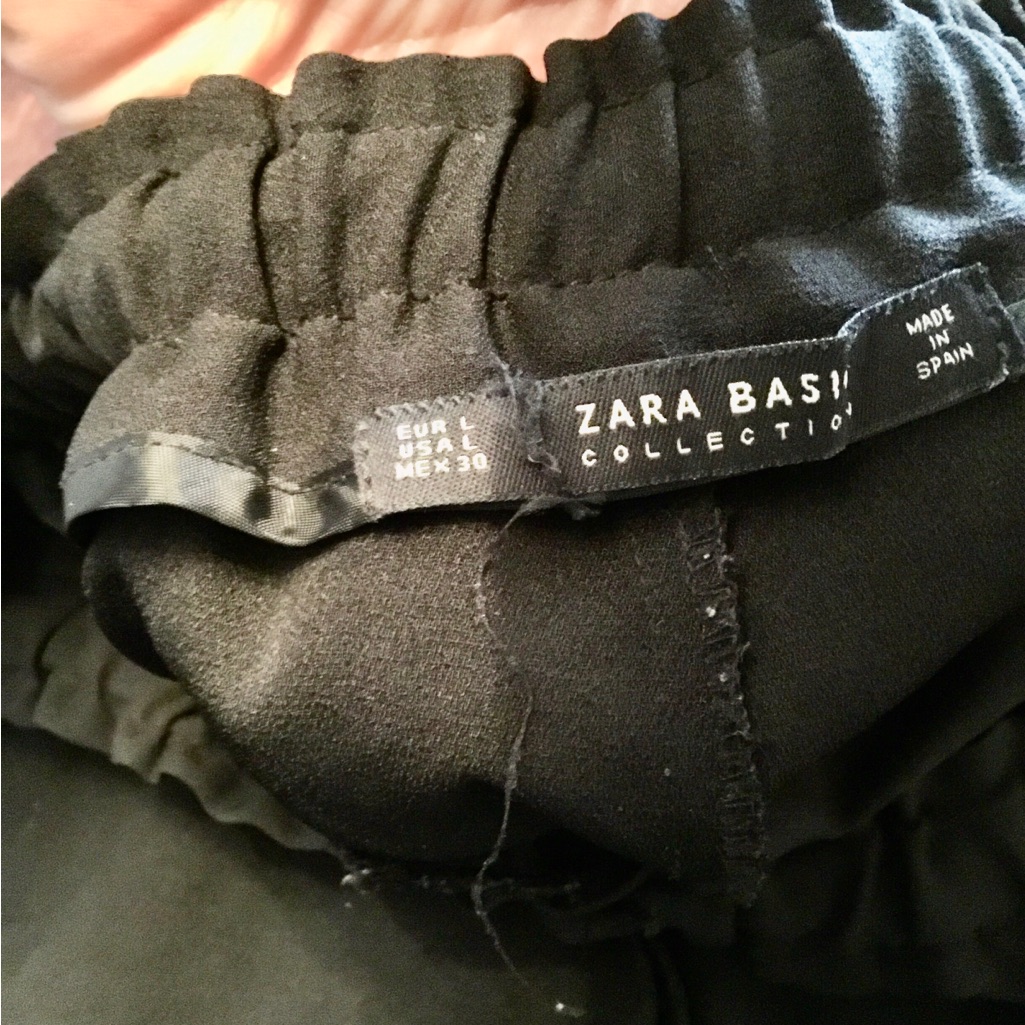 Zara Basic Black Pants Large